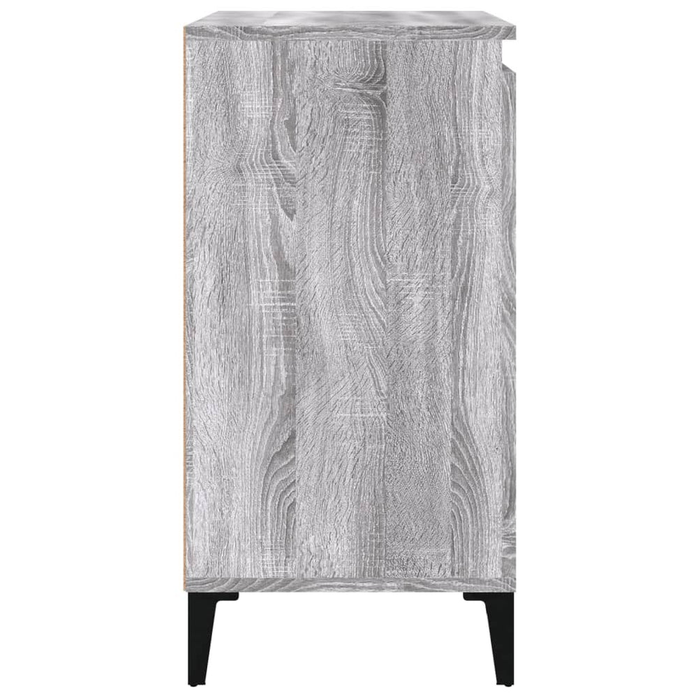 Nachtkastje 40x35x70 cm bewerkt hout grijs sonoma eikenkleurig MeubelReus