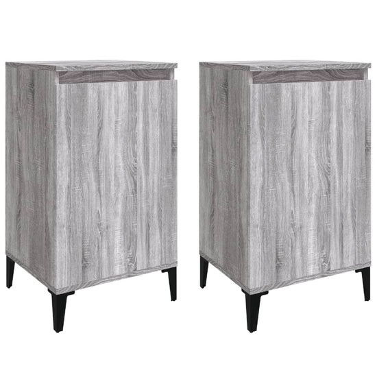 Nachtkastjes 2 st 40x35x70 cm bewerkt hout grijs sonoma eiken MeubelReus