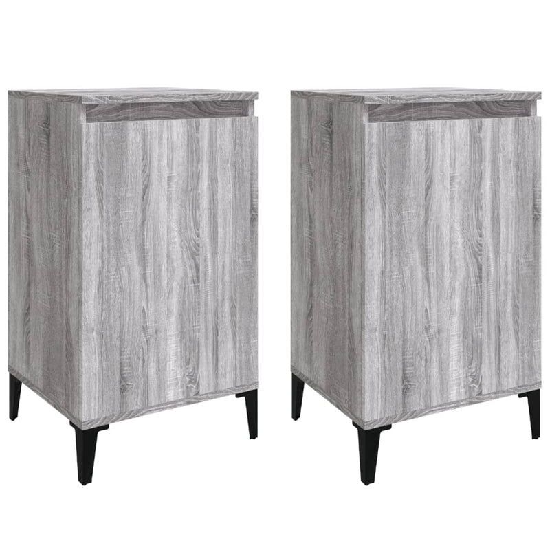 Nachtkastjes 2 st 40x35x70 cm bewerkt hout grijs sonoma eiken MeubelReus