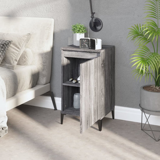 Nachtkastjes 2 st 40x35x70 cm bewerkt hout grijs sonoma eiken MeubelReus