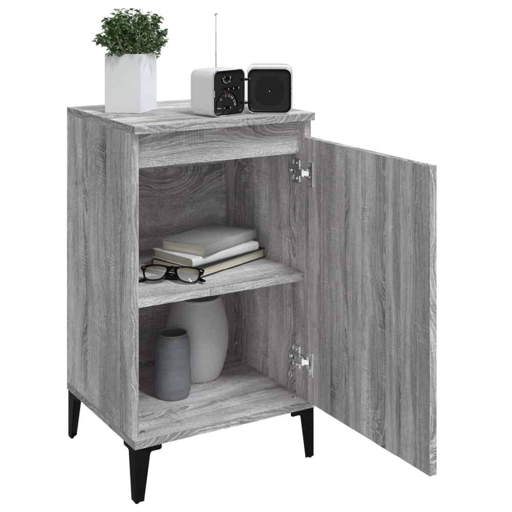 Nachtkastjes 2 st 40x35x70 cm bewerkt hout grijs sonoma eiken MeubelReus