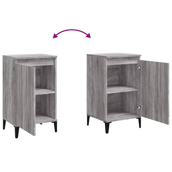 Nachtkastjes 2 st 40x35x70 cm bewerkt hout grijs sonoma eiken MeubelReus