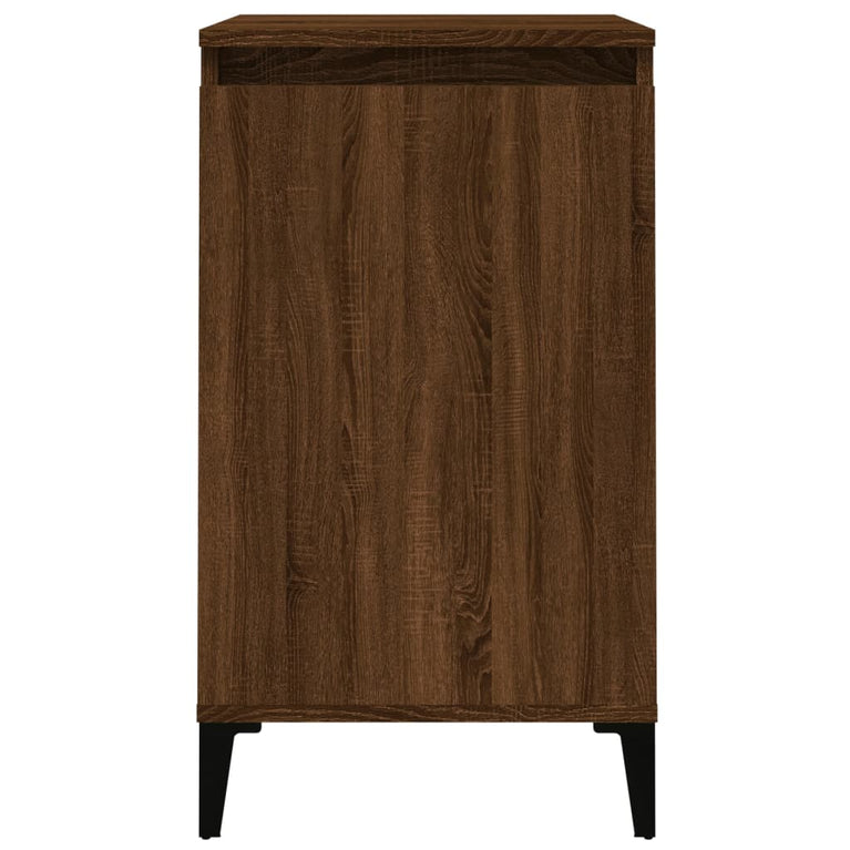 Nachtkastje 40x35x70 cm bewerkt hout bruin eikenkleur MeubelReus