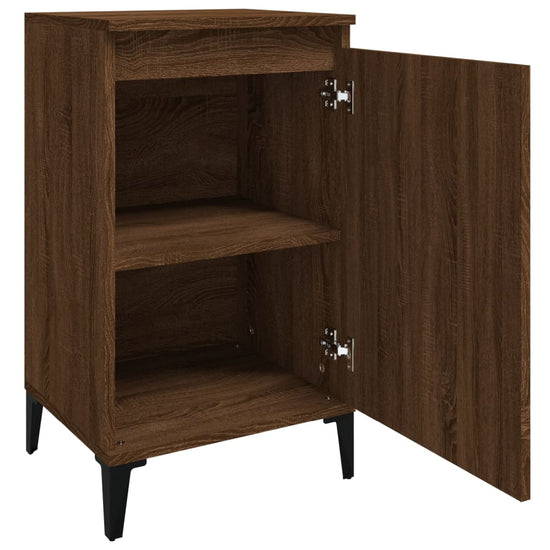 Nachtkastje 40x35x70 cm bewerkt hout bruin eikenkleur MeubelReus