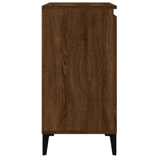 Nachtkastje 40x35x70 cm bewerkt hout bruin eikenkleur MeubelReus