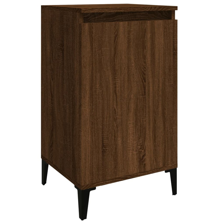Nachtkastjes 2 st 40x35x70 cm bewerkt hout bruin eikenkleur MeubelReus