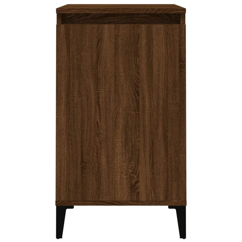 Nachtkastjes 2 st 40x35x70 cm bewerkt hout bruin eikenkleur MeubelReus