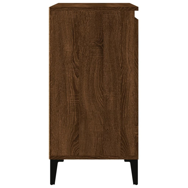 Nachtkastjes 2 st 40x35x70 cm bewerkt hout bruin eikenkleur MeubelReus