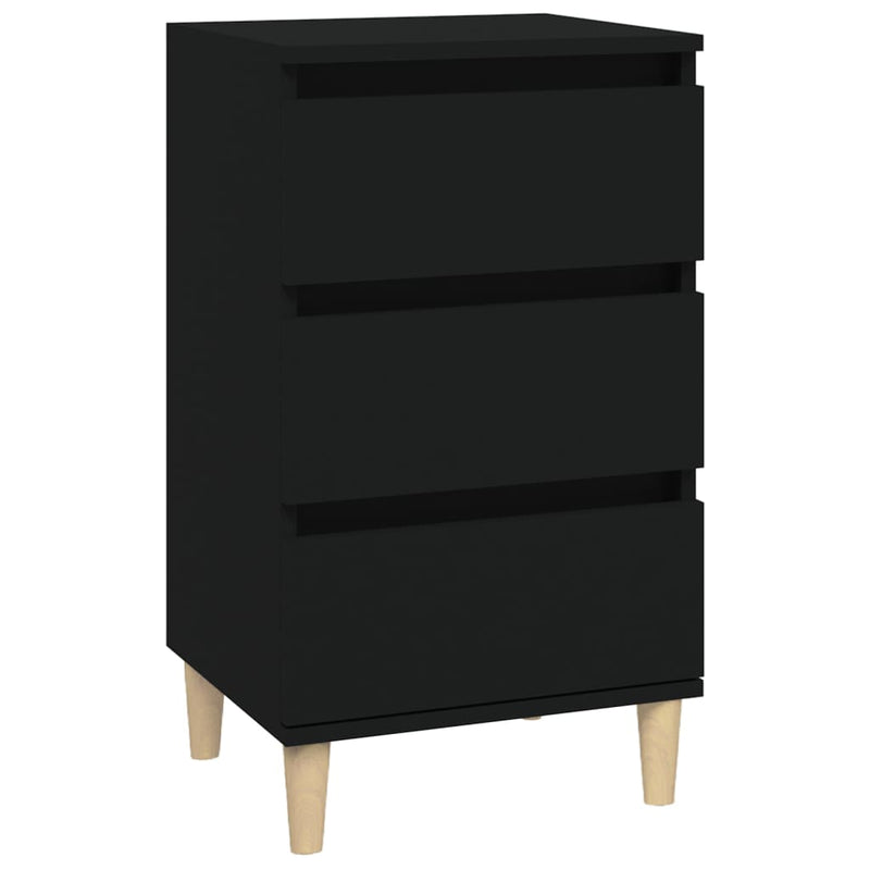 Nachtkastje 40x35x70 cm bewerkt hout zwart MeubelReus