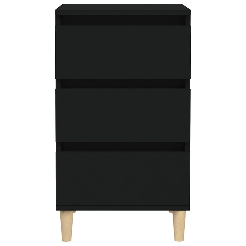 Nachtkastje 40x35x70 cm bewerkt hout zwart MeubelReus