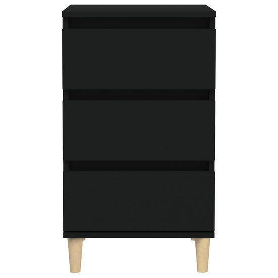Nachtkastje 40x35x70 cm bewerkt hout zwart MeubelReus