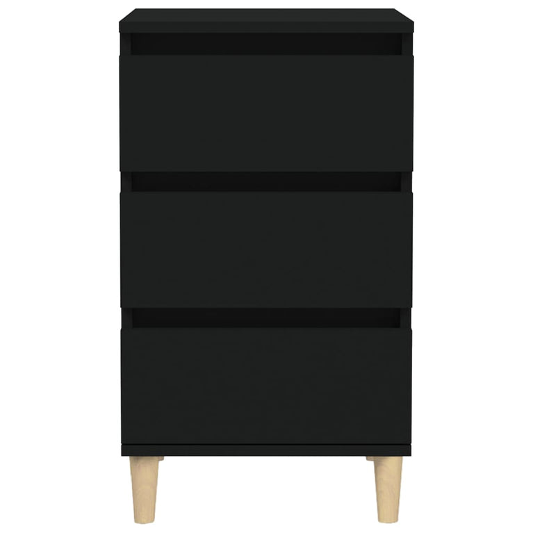Nachtkastje 40x35x70 cm bewerkt hout zwart MeubelReus