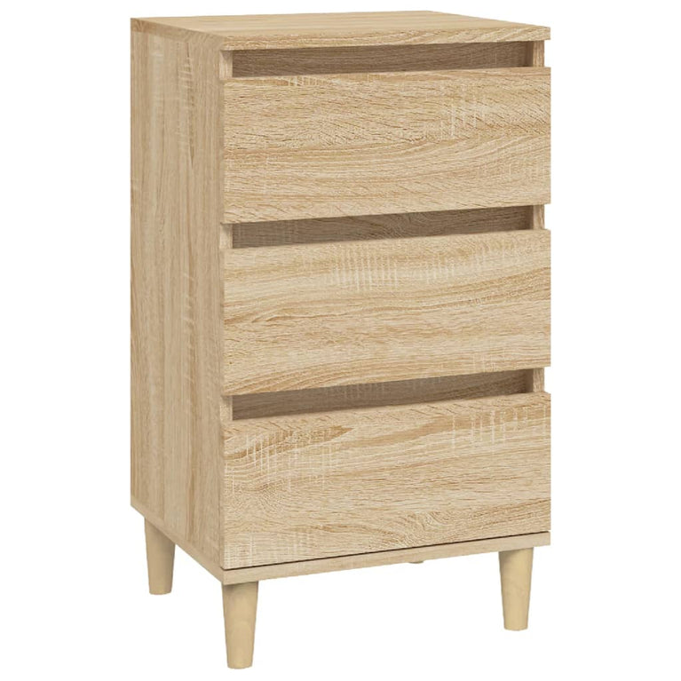 Nachtkastje 40x35x70 cm bewerkt hout sonoma eikenkleurig MeubelReus