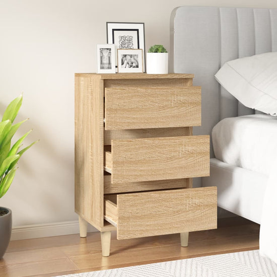 Nachtkastje 40x35x70 cm bewerkt hout sonoma eikenkleurig MeubelReus