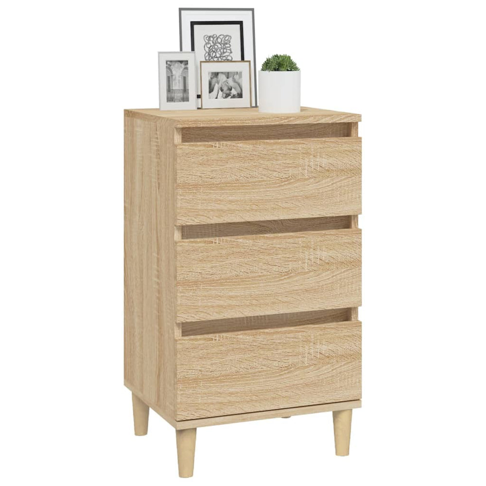 Nachtkastje 40x35x70 cm bewerkt hout sonoma eikenkleurig MeubelReus