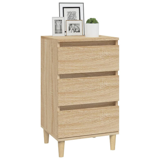 Nachtkastje 40x35x70 cm bewerkt hout sonoma eikenkleurig MeubelReus