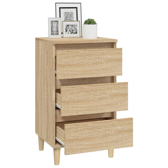Nachtkastje 40x35x70 cm bewerkt hout sonoma eikenkleurig MeubelReus