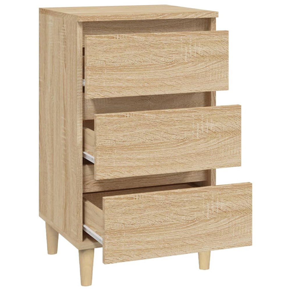 Nachtkastje 40x35x70 cm bewerkt hout sonoma eikenkleurig MeubelReus