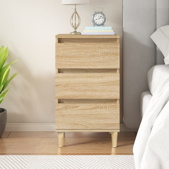 Nachtkastje 40x35x70 cm bewerkt hout sonoma eikenkleurig MeubelReus