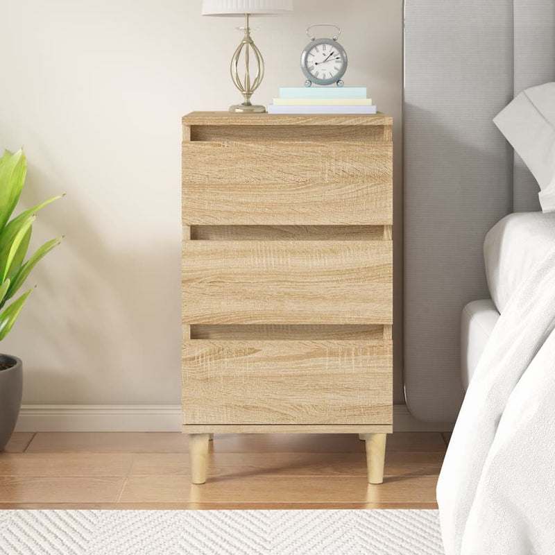 Nachtkastje 40x35x70 cm bewerkt hout sonoma eikenkleurig MeubelReus