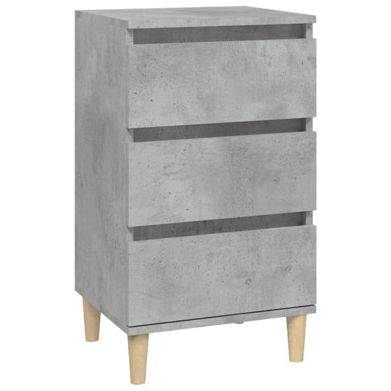 Nachtkastje 40x35x70 cm bewerkt hout betongrijs MeubelReus