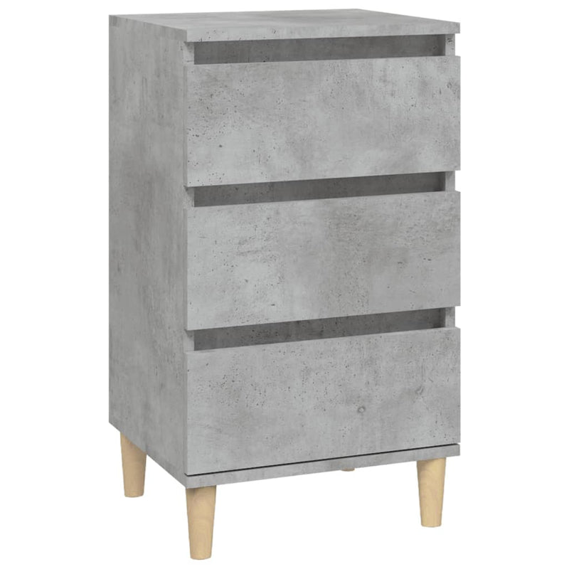 Nachtkastje 40x35x70 cm bewerkt hout betongrijs MeubelReus