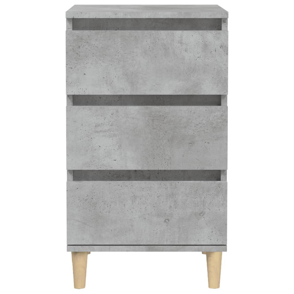 Nachtkastje 40x35x70 cm bewerkt hout betongrijs MeubelReus