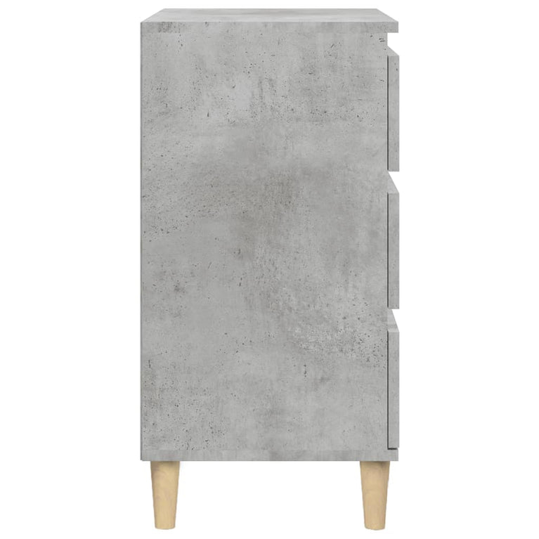 Nachtkastje 40x35x70 cm bewerkt hout betongrijs MeubelReus