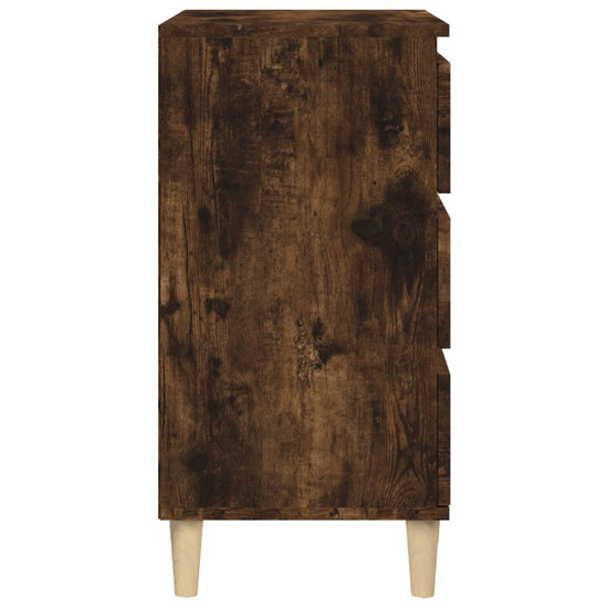 Nachtkastje 40x35x70 cm bewerkt hout gerookt eikenkleurig MeubelReus