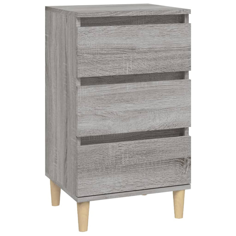 Nachtkastje 40x35x70 cm bewerkt hout grijs sonoma eikenkleurig MeubelReus