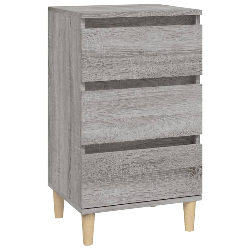 Nachtkastje 40x35x70 cm bewerkt hout grijs sonoma eikenkleurig MeubelReus