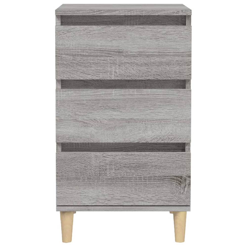 Nachtkastje 40x35x70 cm bewerkt hout grijs sonoma eikenkleurig MeubelReus