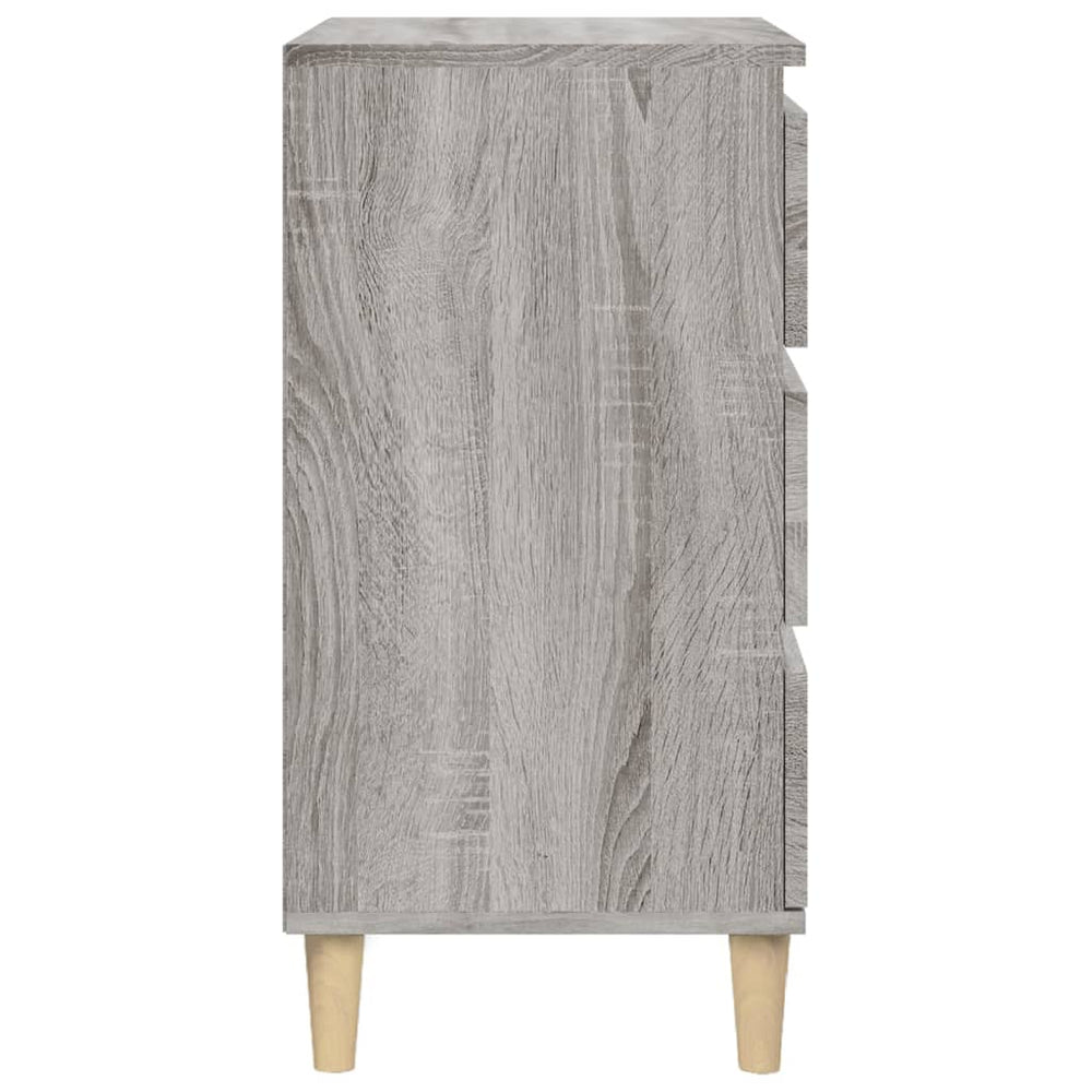 Nachtkastje 40x35x70 cm bewerkt hout grijs sonoma eikenkleurig MeubelReus