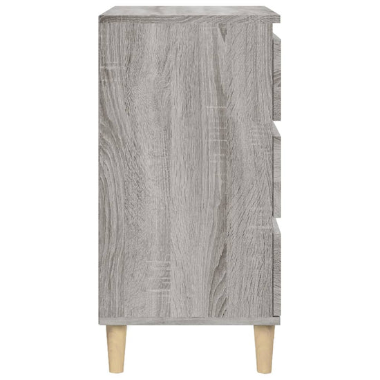 Nachtkastje 40x35x70 cm bewerkt hout grijs sonoma eikenkleurig MeubelReus