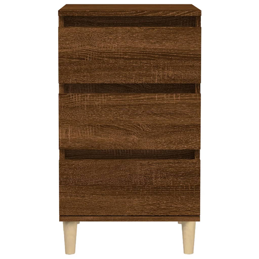 Nachtkastje 40x35x70 cm bewerkt hout bruin eikenkleur MeubelReus