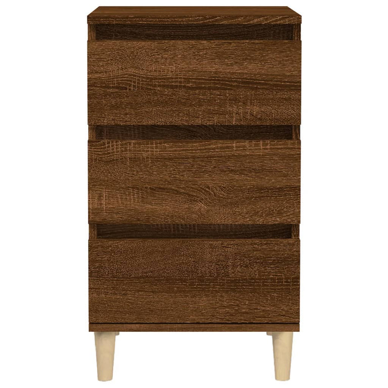 Nachtkastje 40x35x70 cm bewerkt hout bruin eikenkleur MeubelReus