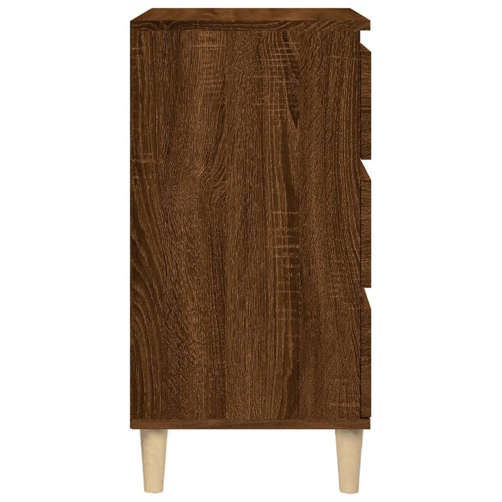 Nachtkastje 40x35x70 cm bewerkt hout bruin eikenkleur MeubelReus