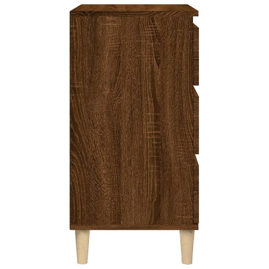 Nachtkastje 40x35x70 cm bewerkt hout bruin eikenkleur MeubelReus