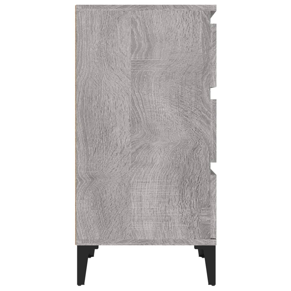 Nachtkastje 40x35x70 cm bewerkt hout grijs sonoma eikenkleurig MeubelReus