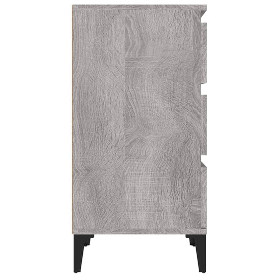 Nachtkastje 40x35x70 cm bewerkt hout grijs sonoma eikenkleurig MeubelReus