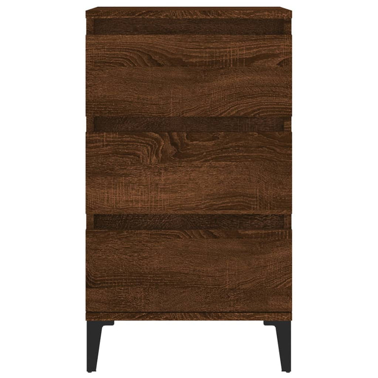 Nachtkastje 40x35x70 cm bewerkt hout bruin eikenkleur MeubelReus