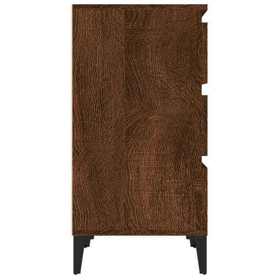 Nachtkastje 40x35x70 cm bewerkt hout bruin eikenkleur MeubelReus