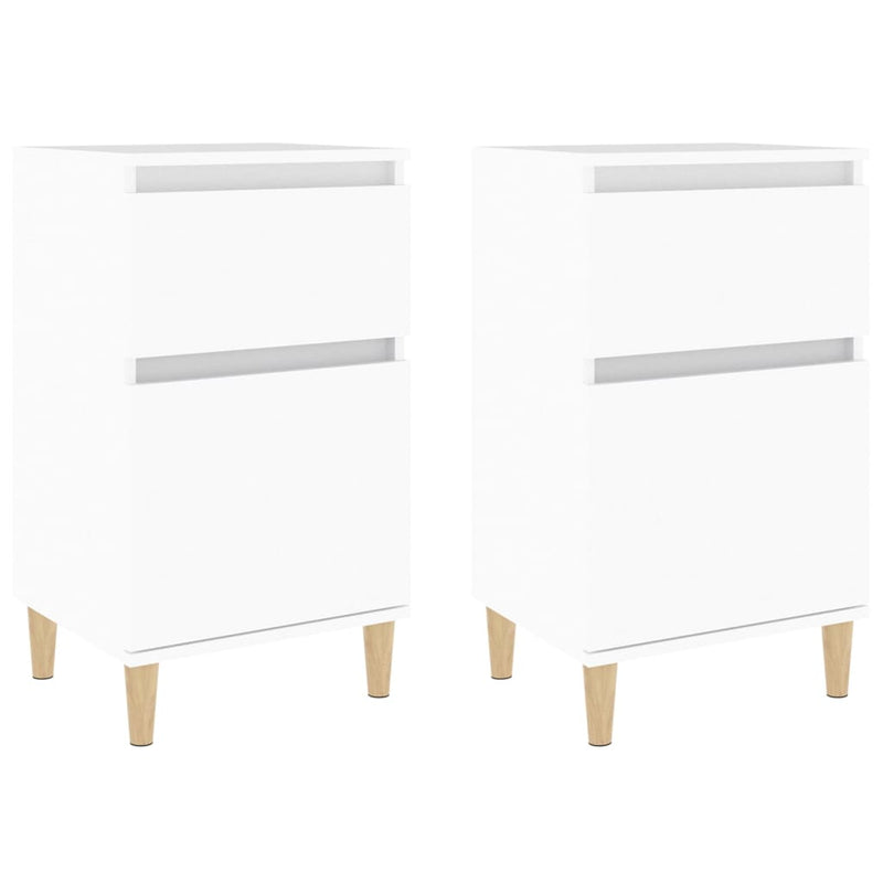 Nachtkastjes 2 st 40x35x70 cm wit MeubelReus
