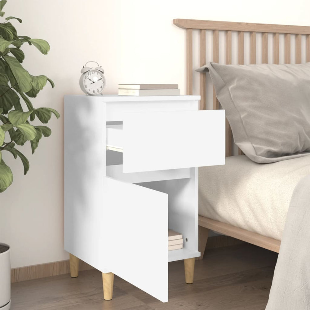 Nachtkastjes 2 st 40x35x70 cm wit MeubelReus