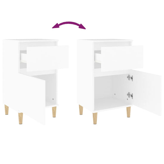 Nachtkastjes 2 st 40x35x70 cm wit MeubelReus