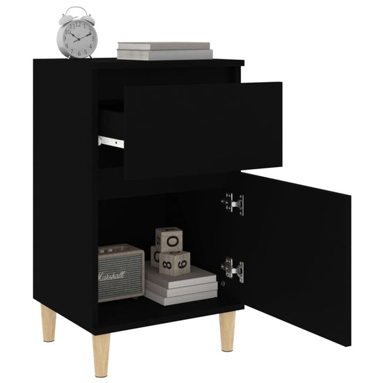 Nachtkastjes 2 st 40x35x70 cm zwart MeubelReus