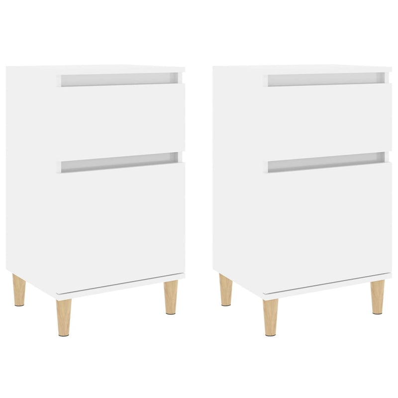 Nachtkastjes 2 st 40x35x70 cm hoogglans wit MeubelReus