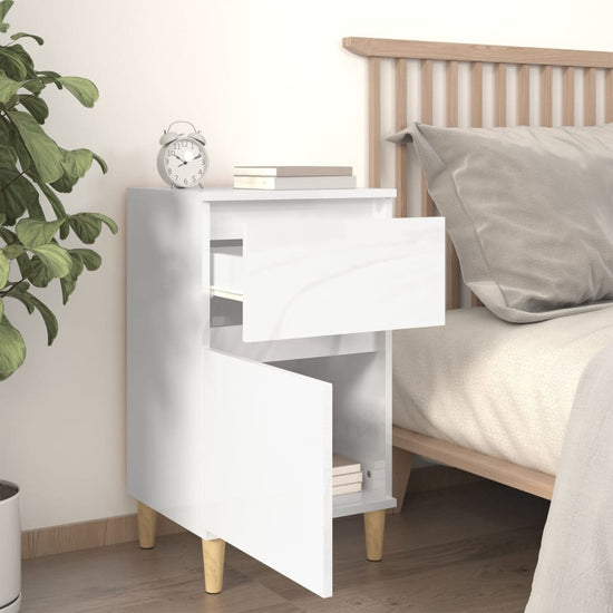 Nachtkastjes 2 st 40x35x70 cm hoogglans wit MeubelReus