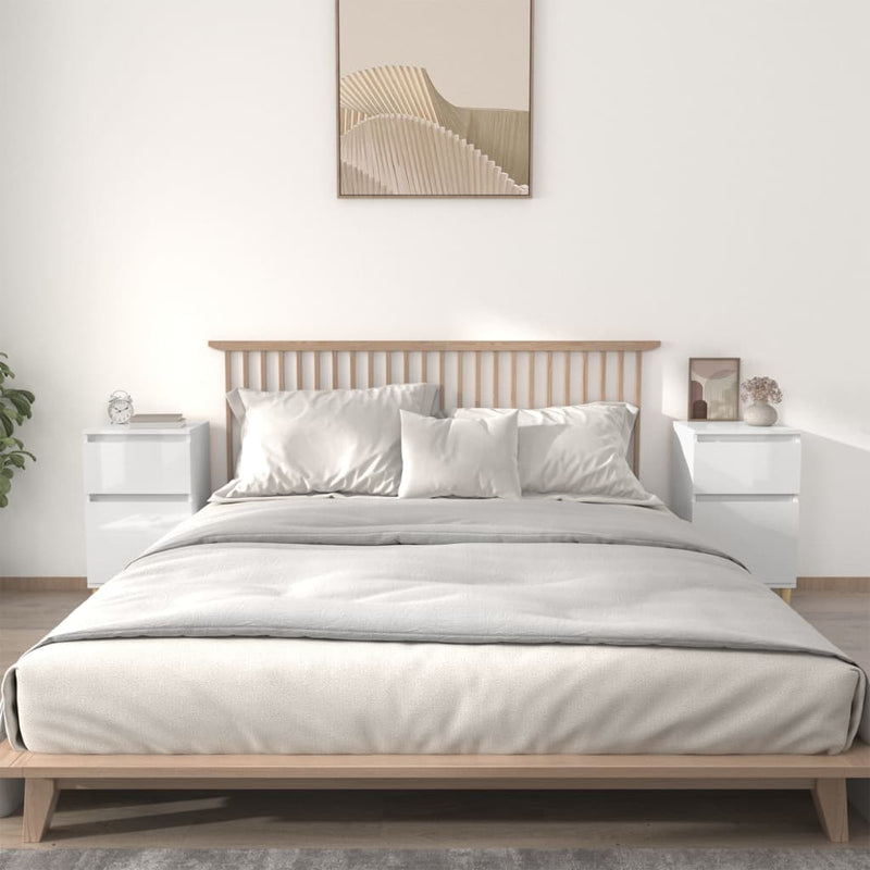 Nachtkastjes 2 st 40x35x70 cm hoogglans wit MeubelReus