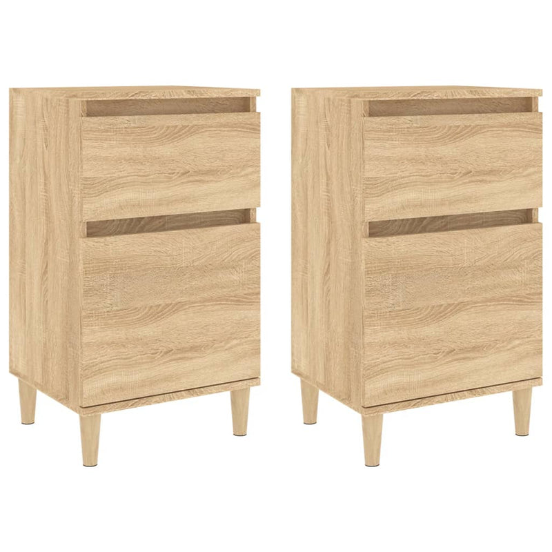 Nachtkastjes 2 st 40x35x70 cm bewerkt hout sonoma eikenkleurig MeubelReus